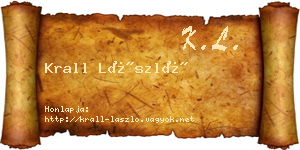 Krall László névjegykártya